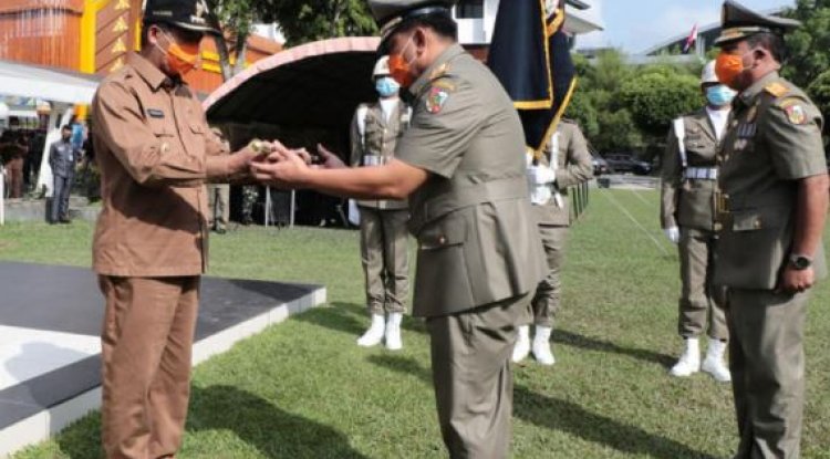 Walikota Pekanbaru Pimpin Sertijab Kepala Sapol PP