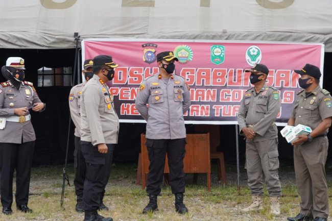 Kapolres Siak Lakukan Pengecekan PPKM Di Kecamatan Tualang