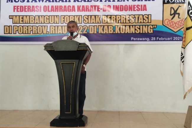 MUSKAB SIAK, FEDERASI OLAHRAGA KARATE-DO INDONESIA (FORKI) MEMBANGUN FORKI SIAK BERPRESTASI