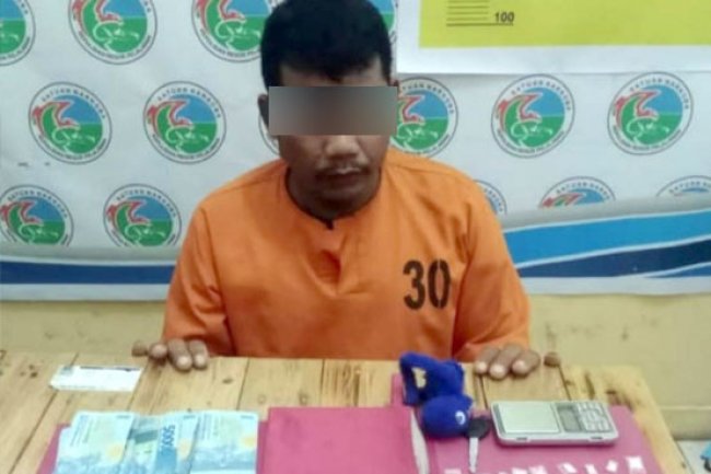 Jajaran Satuan Resnarkoba Polres Pelalawan Tangkap Seorang Bandar Narkoba