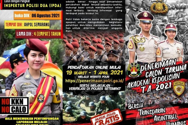 Pendaftaran Akpol 2021 Dibuka, Simak Persyaratannya!!