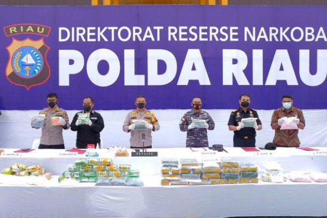 Per Maret 2021, Direktorat Reserse Narkoba Polda Riau Berhasil Sita 80,42  Kg Sabu dan 68.636 Butir Pil Ekstasi