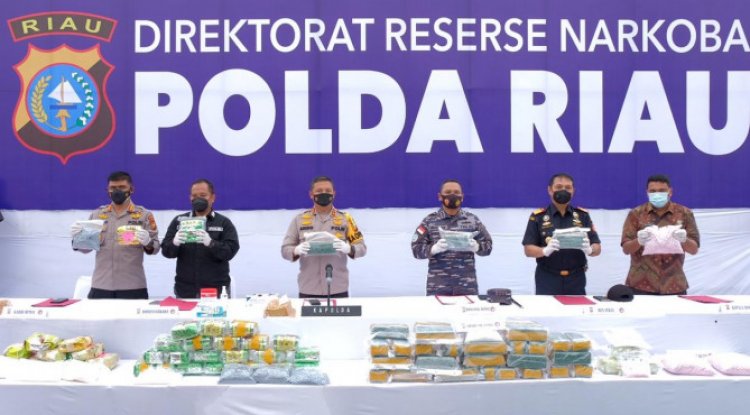 Per Maret 2021, Direktorat Reserse Narkoba Polda Riau Berhasil Sita 80,42  Kg Sabu dan 68.636 Butir Pil Ekstasi