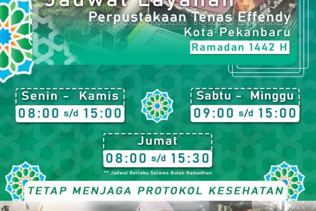 Perpustakaan Tenas Effendy Kota Pekanbaru Kembali Buka Setiap Hari