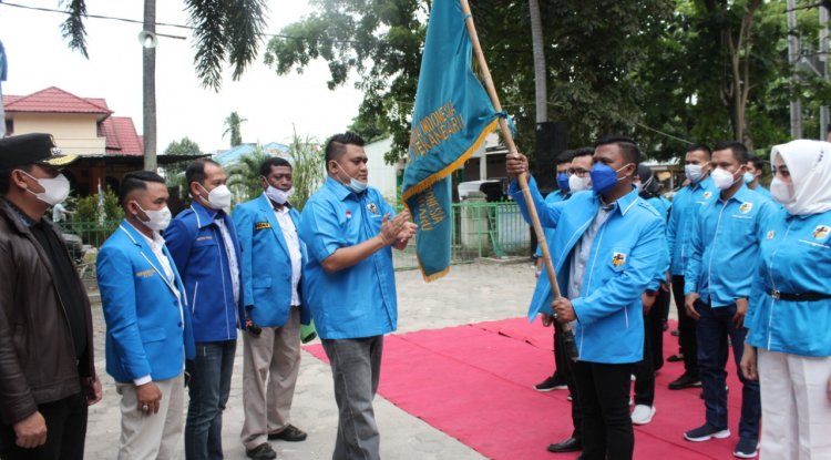 Dilantik Ade Fitra, M Yasir Sah Jabat Ketua PK KNPI Binawidya 2021-2024