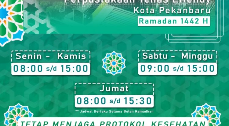 Perpustakaan Tenas Effendy Kota Pekanbaru Kembali Buka Setiap Hari