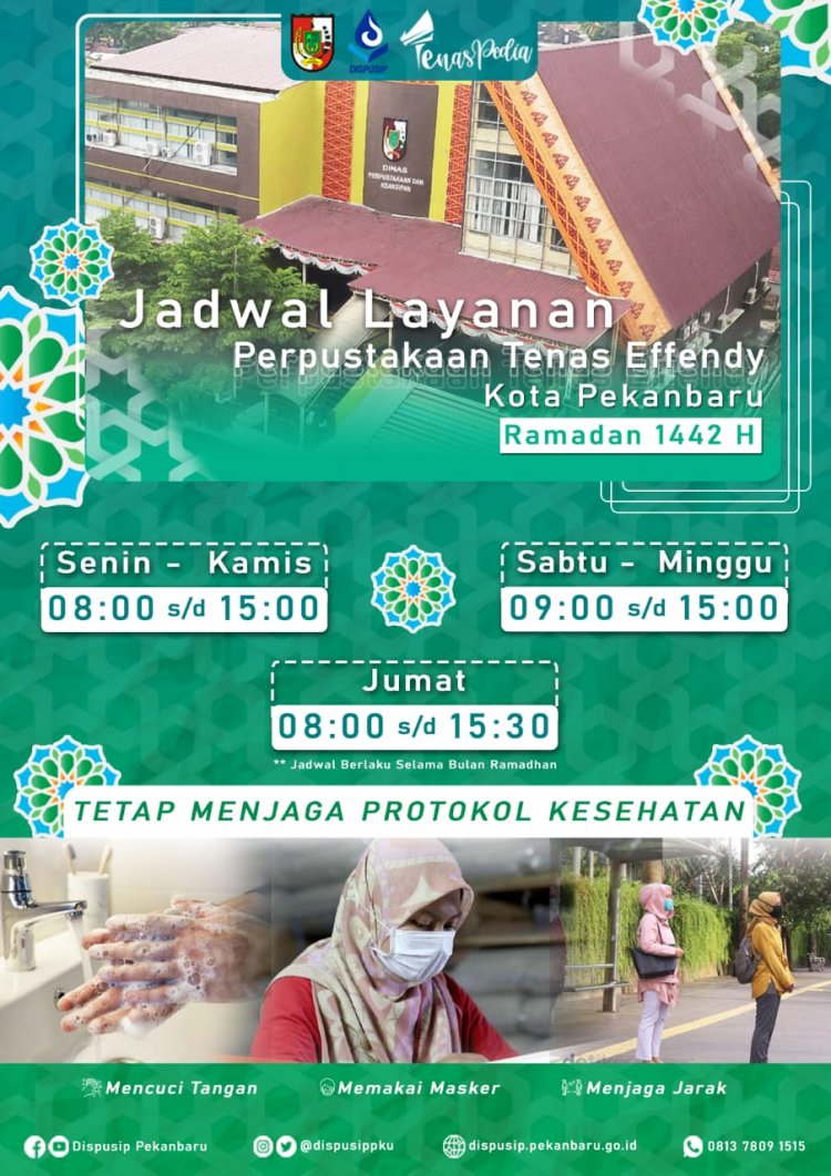 Perpustakaan Tenas Effendy Kota Pekanbaru Kembali Buka Setiap Hari