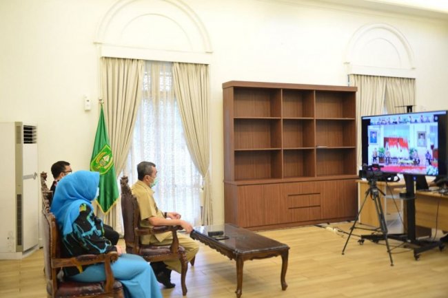 Gubri Hadiri Pembukaan Musrenbangnas 2021 Secara Virtual