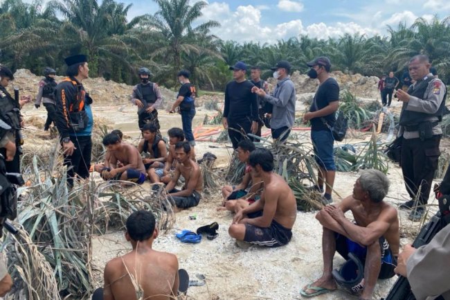 Polda Riau Gulung 11 Pelaku PETI di Kuansing