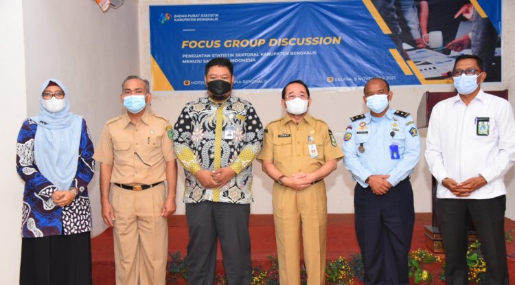 BPS Bengkalis Gelar FGD Penguatan Statistik Sektoral, Dalam mewujudkan Satu Data Indonesia,