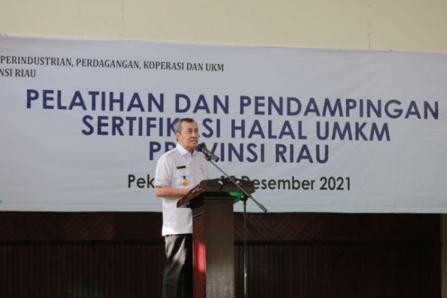Pelatihan dan Pendampingan Sertifikasi Halal UMKM Riau Di Buka Gubernur Riau
