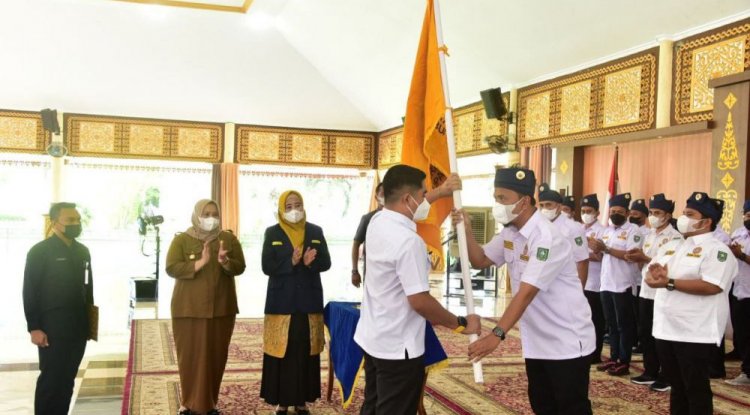 Pelantikan Pengurus Karang Taruna Bengkalis,Ini Pesan Ketua Karang Taruna Riau