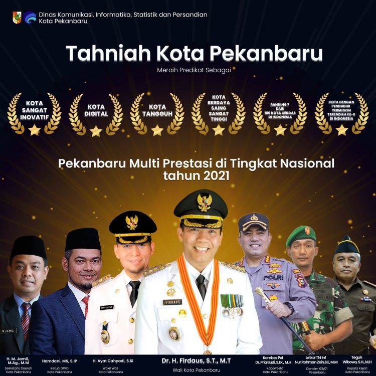 Berkat Tangan Dinginnya Firdaus-Ayat, Kota Pekanbaru Raih Multiprestasi Tahun 2012-2022