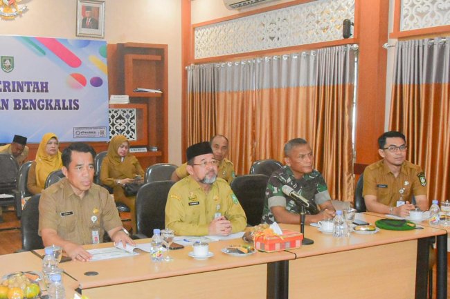 Bupati Bengkalis Ikuti Rakor Inflasi 2023