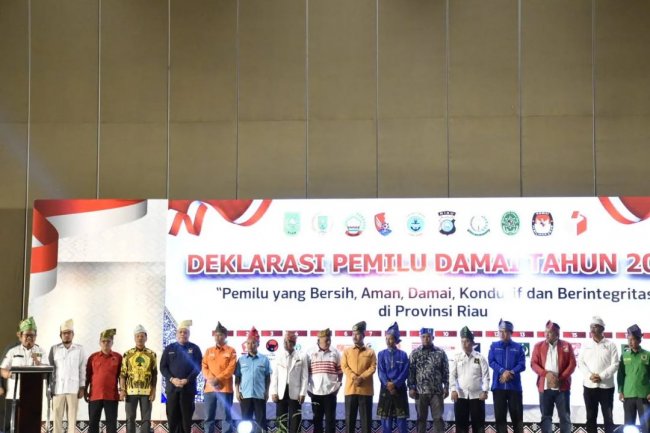 Wakil Ketua DPRD Kota Pekanbaru Hadiri Deklarasi Pemilu Damai 2024