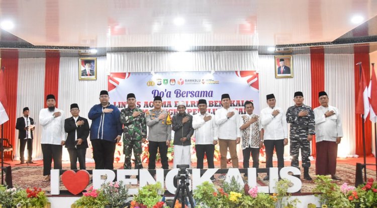 Wujudkan Pemilu Damai 2024, Polres Bengkalis Gelar Doa Lintas Agama