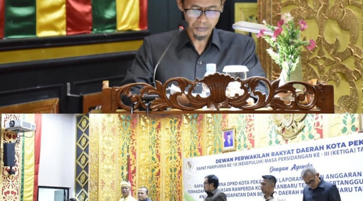 Rapat Paripurna Penandatanganan Laporan Banggar Terkait LKPJ APBD Pekanbaru Tahun 2022