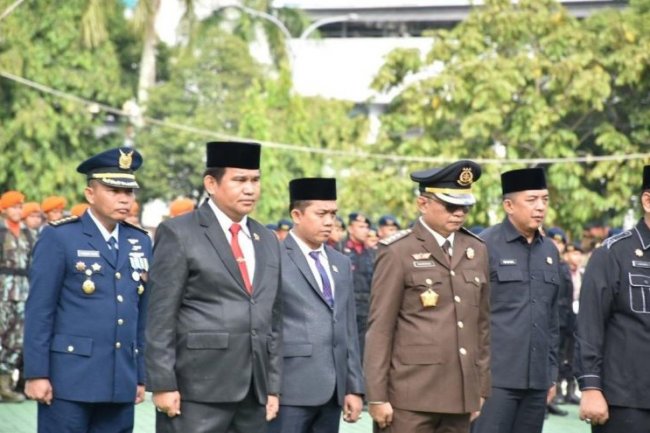 Muhammad Isa Lahamid selaku Ketua DPRD Pekanbaru  Hadiri Ziarah Nasional Sempena HUT ke-79 TNI