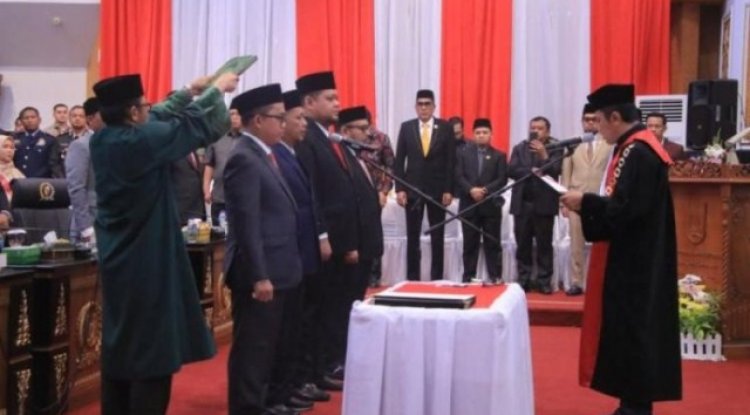 Acara Rapat Paripurna Pelantikan Pimpinan DPRD Kota Pekanbaru Periode 2024-2029