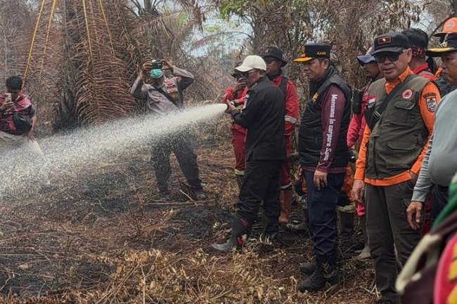 Bersama Patroli Terpadu, Bapak Zukri Tinjau Titik Karhutla Du Desa Gambut Mutiara